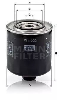 MANN-FILTER W1130/2 Масляный фильтр