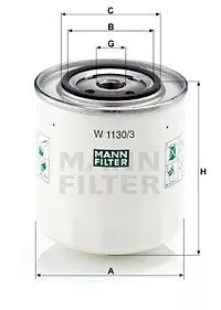MANN-FILTER W1130/3 Масляный фильтр
