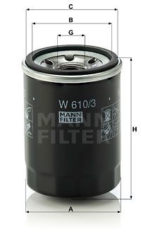 MANN-FILTER W610/3 Масляный фильтр