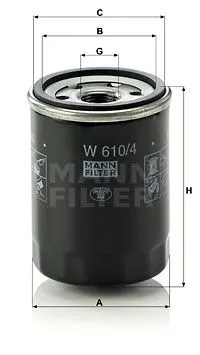 MANN-FILTER W610/4 Масляный фильтр