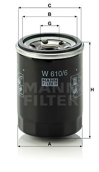 MANN-FILTER W610/6 Масляный фильтр