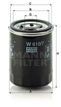MANN-FILTER W610/7 Масляный фильтр