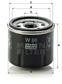 MANN-FILTER W66 Масляный фильтр