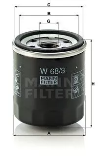 MANN-FILTER W68/3 Масляный фильтр