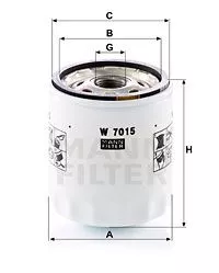 Масляный фильтр MANN-FILTER W7015 на Ford TRANSIT