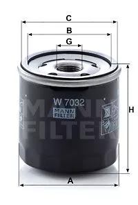 MANN-FILTER W7032 Масляный фильтр