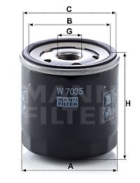 MANN-FILTER W7035 Масляный фильтр