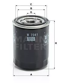 MANN-FILTER W7041 Оливний фільтр