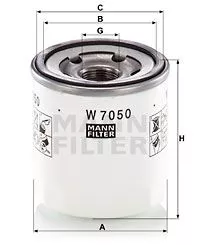 MANN-FILTER W7050 Масляный фильтр