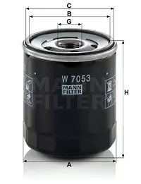 MANN-FILTER W7053 Масляный фильтр