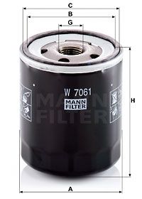MANN-FILTER W7061 Масляный фильтр