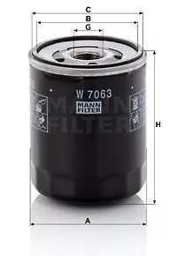 MANN-FILTER W7063 Масляный фильтр