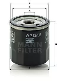 MANN-FILTER W 712/32 Масляный фильтр