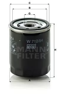 MANN-FILTER W712/54 Масляный фильтр
