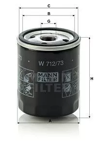 MANN-FILTER W712/73 Масляный фильтр