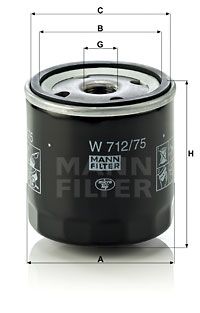 MANN-FILTER W712/75 Оливний фільтр