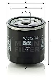 Масляный фильтр MANN-FILTER W71275 на Saab 9-3