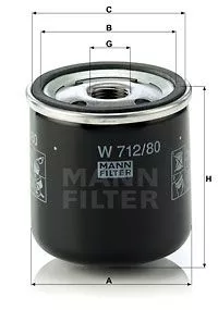 MANN-FILTER W712/80 Масляный фильтр