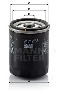 MANN-FILTER W 712/82 Оливний фільтр