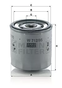 Масляный фильтр MANN-FILTER W71295 на Seat Mii