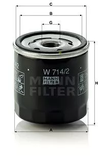 MANN-FILTER W7142 Масляный фильтр