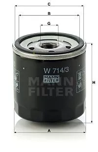 MANN-FILTER W 714/3 Масляный фильтр