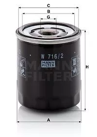 MANN-FILTER W7162 Масляный фильтр