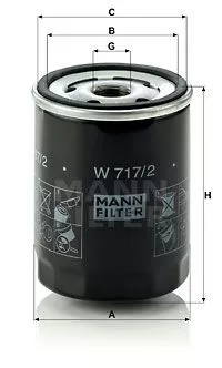 MANN-FILTER W 717/2 Масляный фильтр