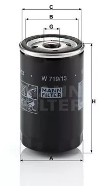 Масляный фильтр MANN-FILTER W71913 на Mercedes 190