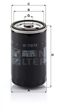 MANN-FILTER W719/15 Масляный фильтр