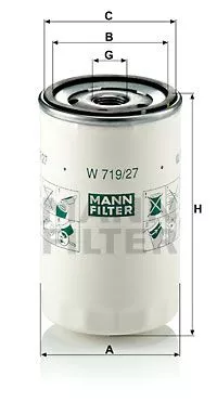 MANN-FILTER W719/27 Масляный фильтр