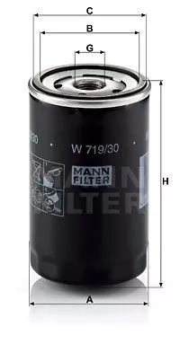 MANN-FILTER W719/30 Масляный фильтр