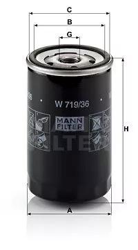 MANN-FILTER W719/36 Масляный фильтр