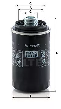 MANN-FILTER W 719/53 Масляный фильтр