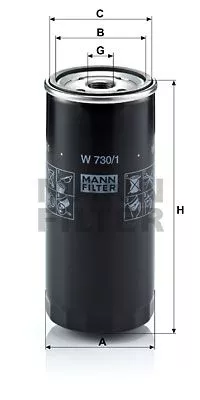 MANN-FILTER W730/1 Масляный фильтр