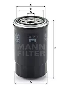 MANN-FILTER W8011 Масляный фильтр