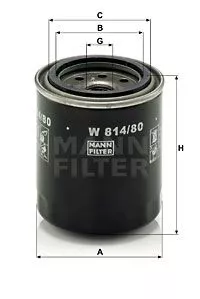 MANN-FILTER W814/80 Масляный фильтр