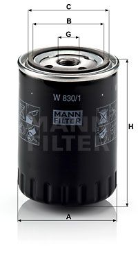 MANN-FILTER W830/1 Масляный фильтр