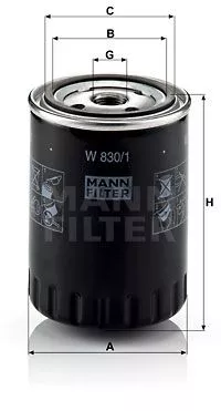 MANN-FILTER W830/1 Масляный фильтр