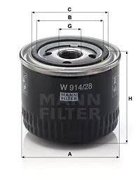 MANN-FILTER W 914/28 Масляный фильтр