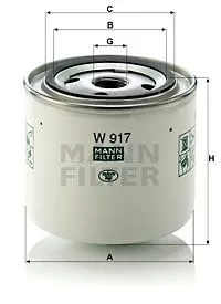 MANN-FILTER W 917 Масляный фильтр