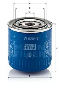 MANN-FILTER W920/48 Масляный фильтр