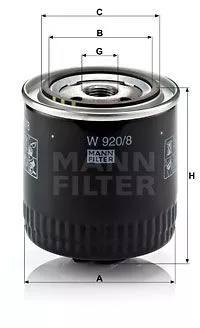 MANN-FILTER W 920/8 Масляный фильтр