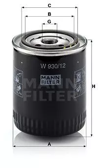 MANN-FILTER W930/12 Оливний фільтр