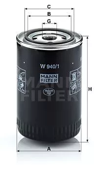 MANN-FILTER W 940/1 Оливний фільтр
