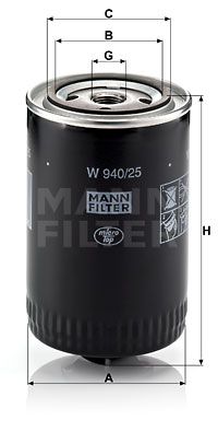 MANN-FILTER W940/25 Масляный фильтр