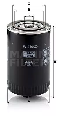 Масляный фильтр MANN-FILTER W94025 на Seat TERRA