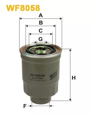 WF8058 фiльтр паливний (PP852)