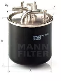 MANN-FILTER WK 1136 Топливный фильтр