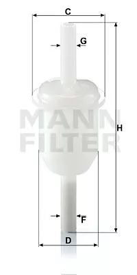 MANN-FILTER WK 31/4 (10) Паливний фільтр